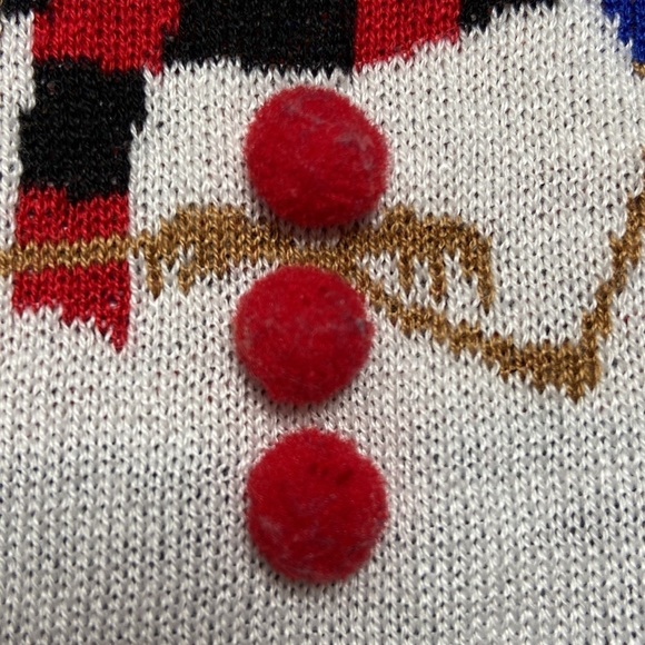 Well Worn Holiday Sweater Chilling With My Snowmies Ugly Sweater Women’s Size LG - Picture 8 of 13